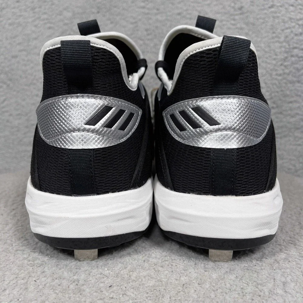 Adidas Icon 6 Mens Size 17 Metal Baseball Cleats Black White EG6488